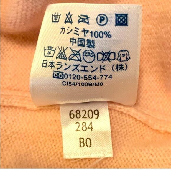 LANDS’ END VTG 100% Cashmere Women Pink Sweater MP 10/12 Boat Neck Long Sleeve. - Picture 7 of 11